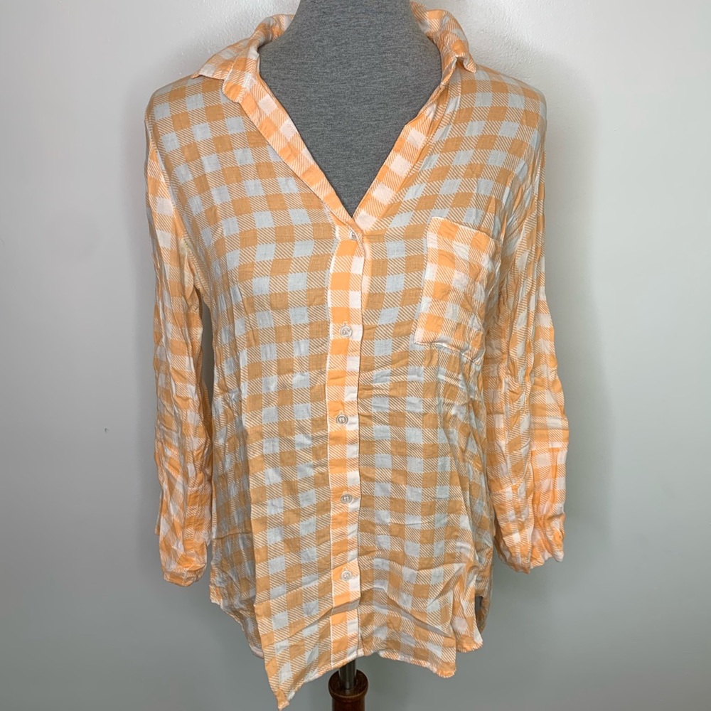 ⭐️3/$25⭐️ Bella Dahl plaid button down top